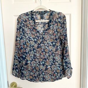 Semi sheer paisley about a girl top